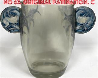 Lot 43 R. LALIQUE Yuelines Vase No 62. Original Patination. C