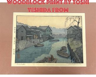 Lot 49 Original Japanese woodblock print by Toshi Yeshida from
