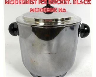 Lot 59 WMF Silver Plate Modernist Ice Bucket. Black Moderne Ha