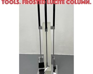 Lot 65 Alessandro ALBRIZZI Fire Tools. Frosted Lucite Column. 