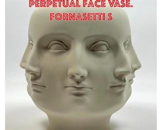 Lot 78 TMS 2005 Molded Resin Perpetual Face Vase. Fornasetti s