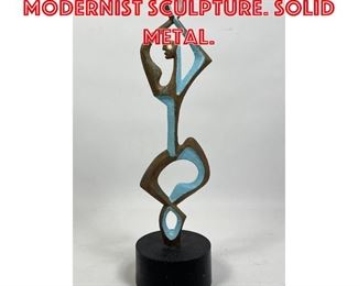 Lot 82 Frederick Weinberg Modernist Sculpture. Solid metal. 