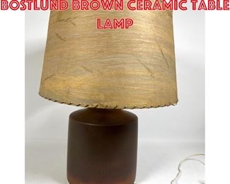 Lot 86 Lottie and Gunnar BOSTLUND brown ceramic table lamp