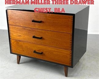 Lot 90 GEORGE NELSON for HERMAN MILLER Three Drawer Chest. Bla