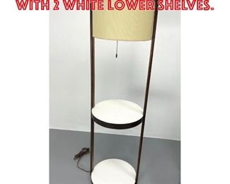 Lot 92 Modeline Floor Lamp with 2 white lower shelves. 