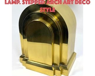 Lot 101 Modernist Brass Table Lamp. Stepped Arch Art Deco style