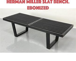 Lot 104 4 GEORGE NELSON for HERMAN MILLER Slat Bench. Ebonized