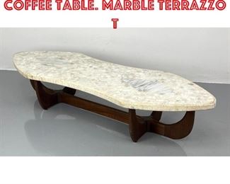 Lot 111 Style of Harvey Probber Coffee Table. Marble Terrazzo T