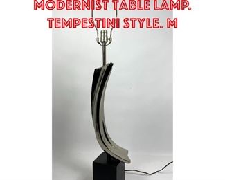 Lot 112 Chrome LAUREL Modernist Table Lamp. Tempestini style. M