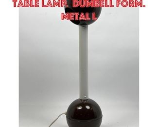 Lot 113 Bahaus Modern Style Table Lamp. Dumbell form. Metal L