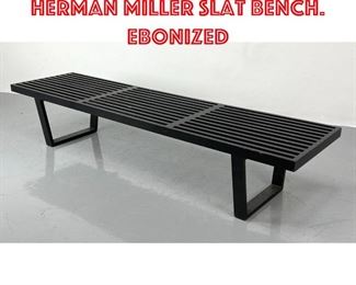 Lot 114 6 GEORGE NELSON for HERMAN MILLER Slat Bench. Ebonized