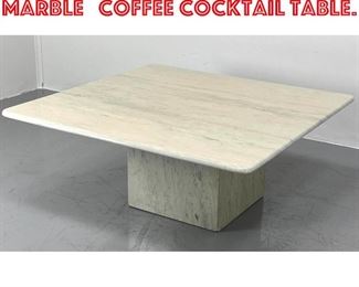 Lot 124 Large Square 2 Part Marble Coffee Cocktail Table. 
