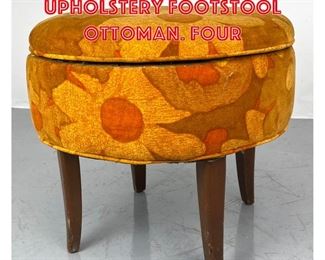 Lot 126 DUNBAR Style Floral Upholstery Footstool Ottoman. Four 