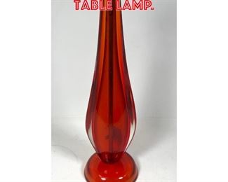 Lot 133 Red Murano Glass Table Lamp. 