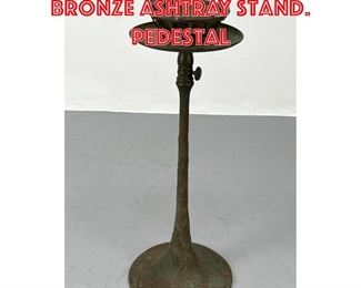 Lot 139 Antique TIFFANY STUDIOS Bronze Ashtray Stand. Pedestal 