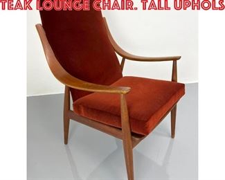 Lot 147 PETER HVIDT JOHN STUART Teak Lounge Chair. Tall uphols