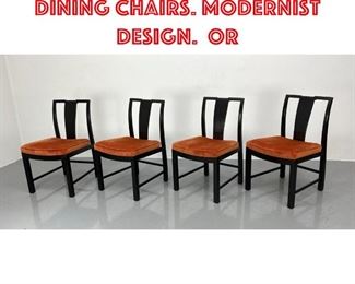 Lot 158 Set 4 Dunbar style Dining Chairs. Modernist Design. Or