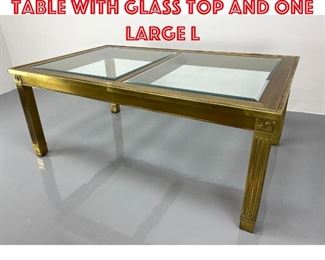 Lot 161 Mastercraft dining table with glass top and one large l