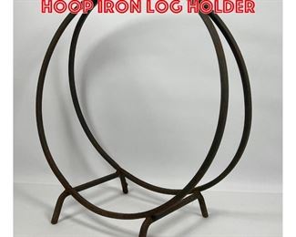 Lot 167 Modernist Double Hoop Iron Log Holder