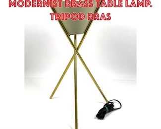 Lot 174 GERALD THURSTON Modernist Brass Table Lamp. Tripod bras