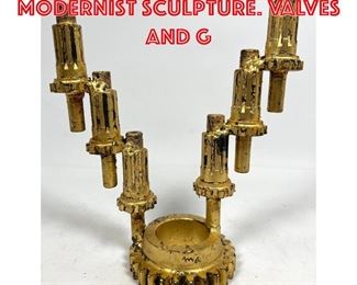 Lot 177 Industrial Gilt Steel Modernist Sculpture. Valves and G