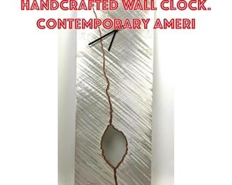 Lot 183 KRONOS WORKS Handcrafted Wall Clock. Contemporary Ameri