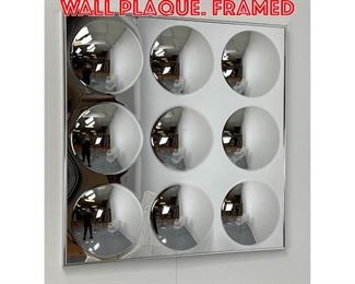 Lot 193 Molded Dimpled Op Art Wall Plaque. Framed