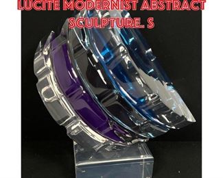 Lot 194 VAN TEAL Colored Lucite Modernist Abstract Sculpture. S