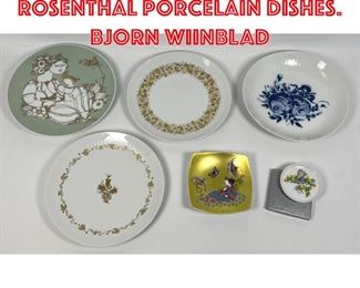 Lot 202 Collection 6 ROSENTHAL Porcelain Dishes. BJORN WIINBLAD