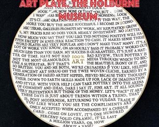 Lot 204 Grayson Perry 100 Art Plate. The Holburne Museum. 