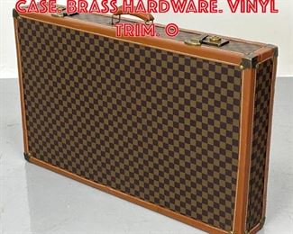 Lot 206 SI Marked Portfolio Case. Brass hardware. Vinyl trim. O
