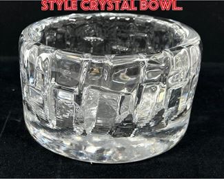 Lot 212 Heavy Tapio Wirkkala style Crystal Bowl. 