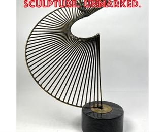 Lot 222 C JERE Modernist Table Sculpture. Unmarked. 