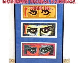 Lot 227 ROMAN LUKASIEWIEZ Modernist Figural Paintings. Three im