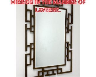 Lot 234 Decorator Brass Wall Mirror in The Manner of Laverne. 