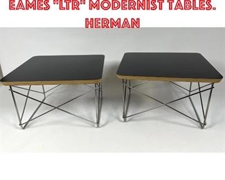 Lot 248 Pr CHARLES and RAY EAMES LTR Modernist Tables. HERMAN