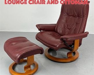 Lot 250 EKORNES Stressless Lounge Chair and Ottoman. 