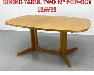 Lot 261 Danish Teak GUDME Dining Table. Two 19 popout leaves