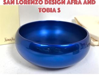 Lot 272 Blue aluminum bowl. San Lorenzo design Afra and Tobia S