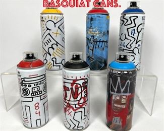 Lot 273 Keith Haring and Basquiat Cans. 