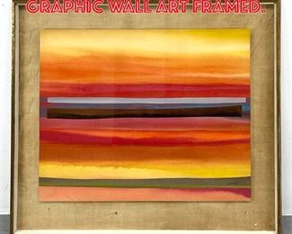 Lot 279 Signed BRITTAIN Graphic Wall Art Framed. 