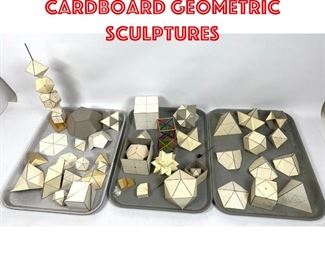 Lot 284 35 Pc collection of cardboard geometric sculptures