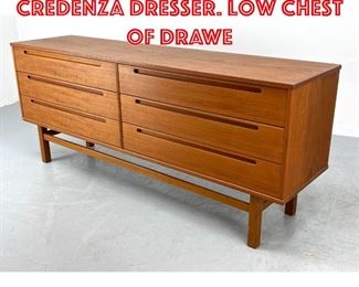 Lot 295 Danish Teak Modern Credenza Dresser. Low Chest of Drawe