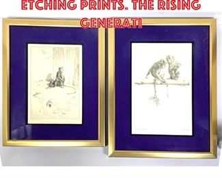 Lot 323 2pcs L R BRIGHTWELL Etching Prints. The Rising Generati
