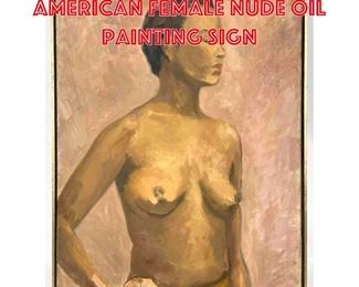 Lot 334 ASTON 74 AfricanAmerican female nude oil painting sign
