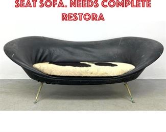 Lot 353 GIO PONTI Settee Love Seat Sofa. Needs Complete Restora
