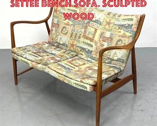 Lot 363 Early FINN JUHL NV 45 Settee Bench Sofa. Sculpted wood 