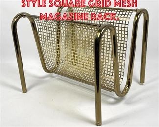 Lot 383 Hoffmann style WW style Square Grid Mesh Magazine Rack.