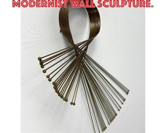 Lot 411 C Jere style Metal Rod Modernist Wall Sculpture. 