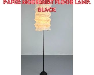Lot 444 Noguchi style Folded Paper Modernist Floor Lamp. Black 